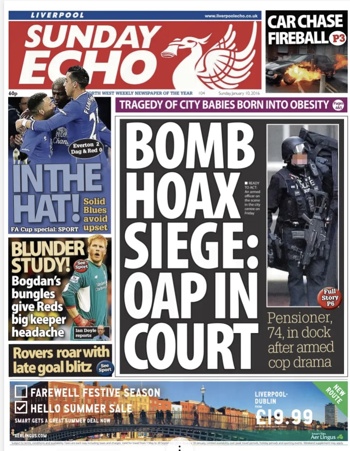 Sunday Echo Frontpage