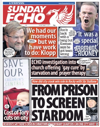 Sunday Echo Frontpage