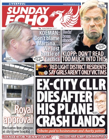 Sunday Echo Frontpage