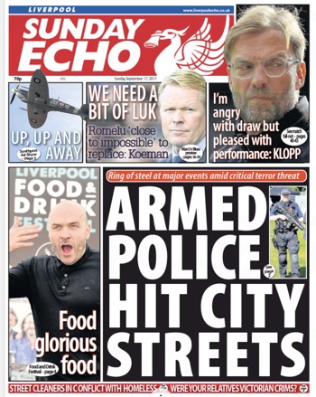 Sunday Echo Frontpage
