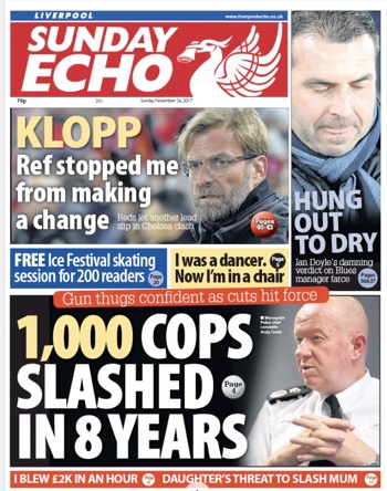 Sunday Echo Frontpage