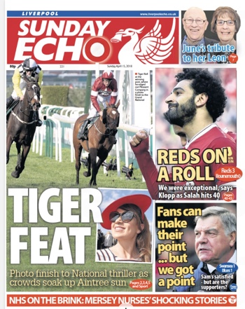 Sunday Echo Frontpage