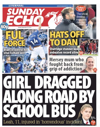 Sunday Echo Frontpage