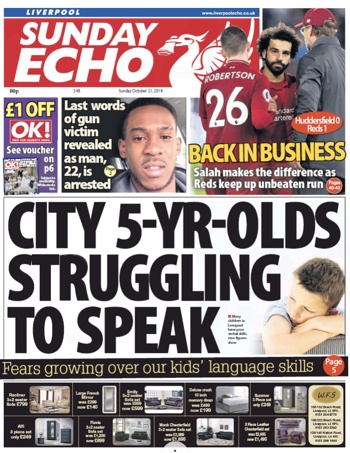Sunday Echo Frontpage
