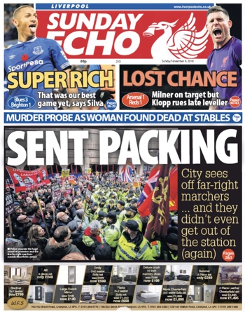 Sunday Echo frontpage