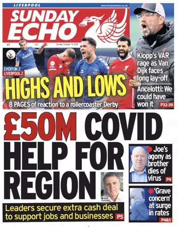 Sunday Echo Frontpage