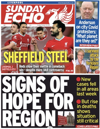 Sunday Echo Frontpage