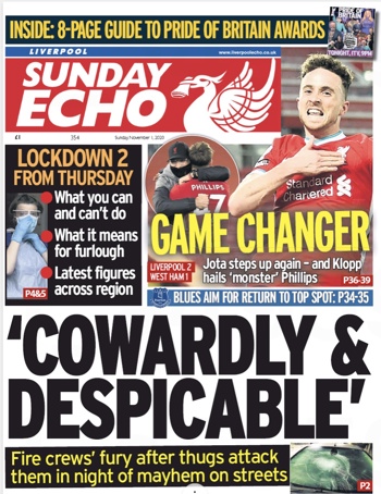 Sunday Echo Frontpage