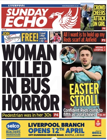 Sunday Echo Frontpage