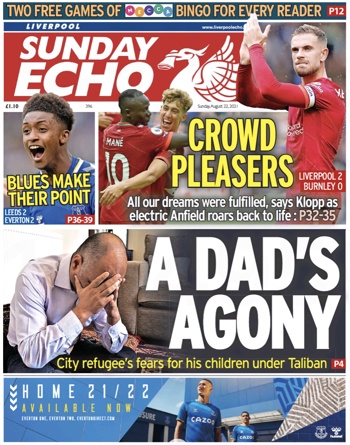 Sunday Echo Frontpage