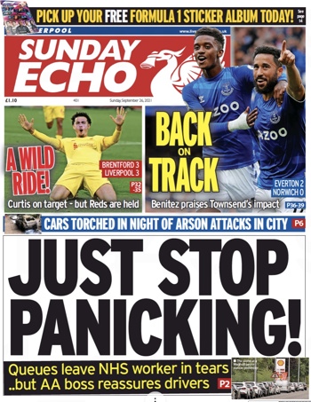 Sunday Echo Frontpage