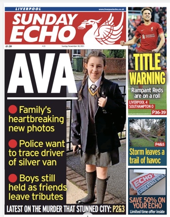 Sunday Echo Frontpage