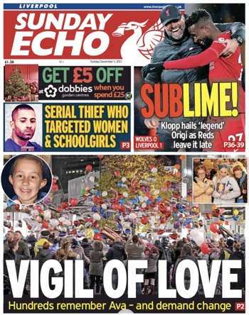 Sunday Echo Frontpage