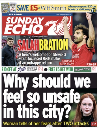 Sunday Echo Frontpage