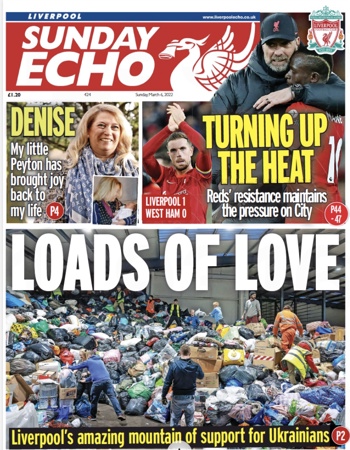 Sunday Echo Frontpage