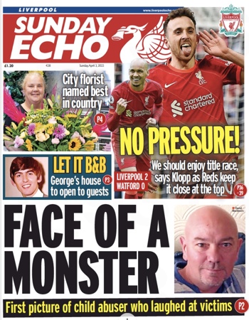 Sunday Echo Frontpage