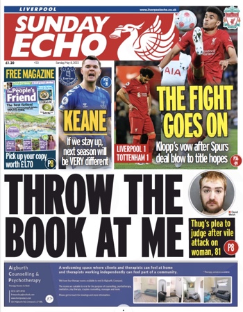 Sunday Echo Frontpage