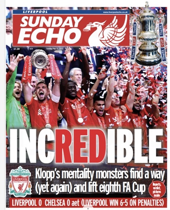 Sunday Echo Frontpage