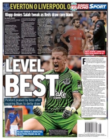Sunday Echo Frontpage