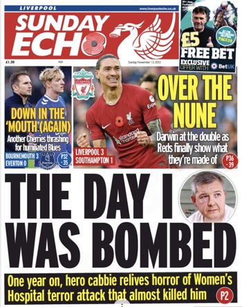 Sunday Echo Frontpage