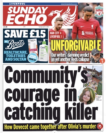 Sunday Echo Frontpage