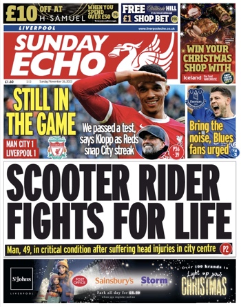 Sunday Echo Frontpage