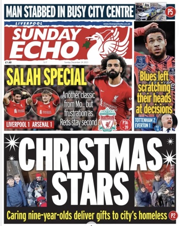 Sunday Echo Frontpage
