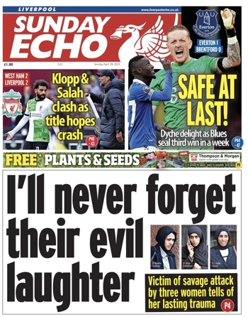 Sunday Echo Frontpage