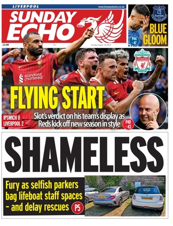 Sunday Echo Frontpage