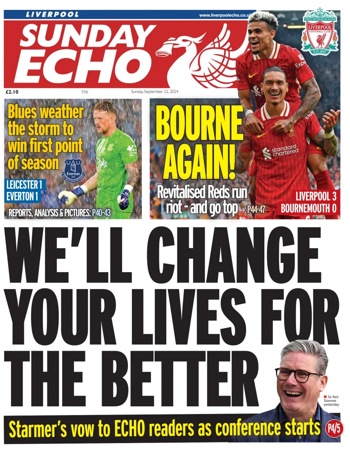 Sunday Echo Frontpage