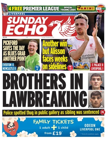 Sunday Echo Frontpage