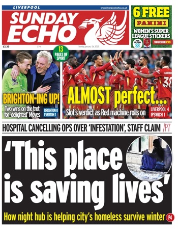Sunday Echo Frontpage