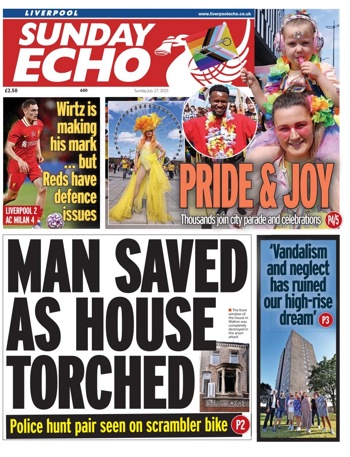 Sunday Echo Frontpage