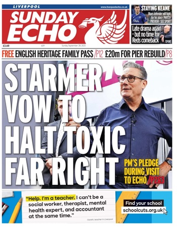 Sunday Echo Frontpage