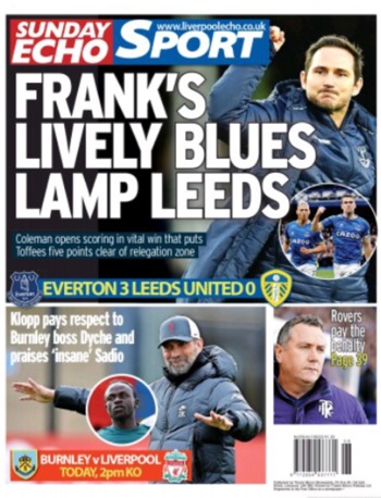 Sunday Echo Frontpage (Before)