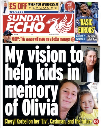 Sunday Echo Frontpage (Before match)
