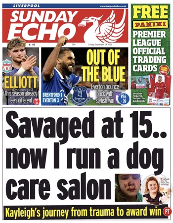 Sunday Echo Frontpage (Before match)