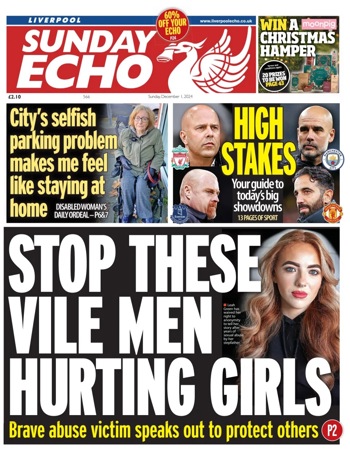 Sunday Echo Frontpage (Before match)