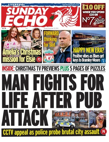 Sunday Echo Frontpage (Before match)
