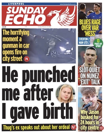 Sunday Echo Frontpage (Before match)