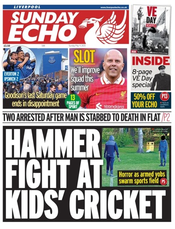 Sunday Echo Frontpage (Before match)