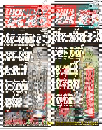 Sunday Echo Frontpage (Before match)