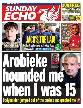 Sunday Echo Frontpage (Before match)