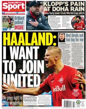 Sunday Mirror Backpage