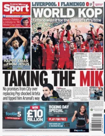 Sunday Mirror Backpage