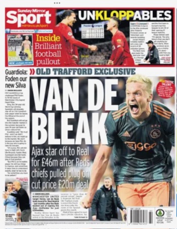 Sunday Mirror Backpage