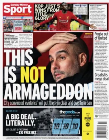 Sunday Mirror Backpage