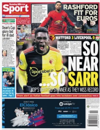 Sunday Mirror Backpage