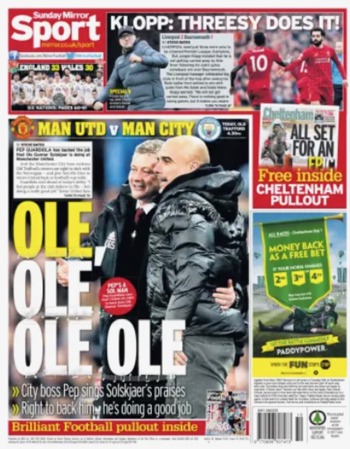 Sunday Mirror Backpage
