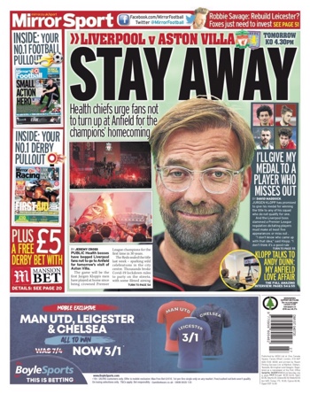 Sunday Mirror Backpage